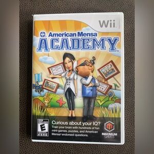 American Mensa Academy Nintendo Wii Complete CIB Puzzle Brain Training Game